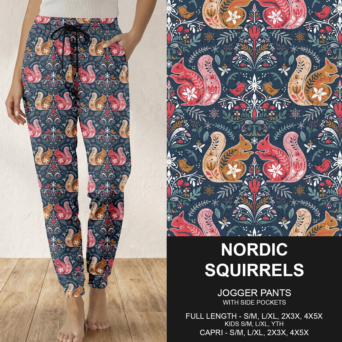 B317 - Preorder Nordic Squirrels Joggers (Closes 10/18. ETA: late Dec.)