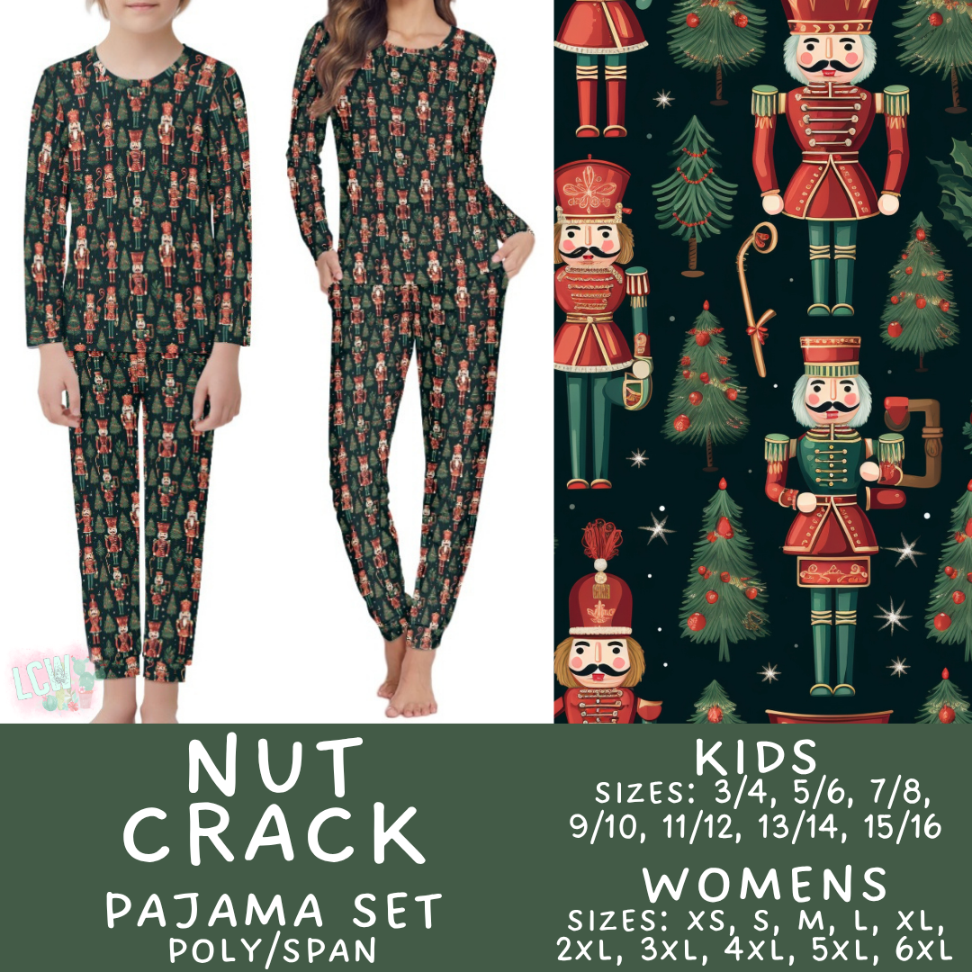 Batch #584 - Christmas Family Pajamas - Closes 9/11 - ETA mid Nov - Nut Crack Womens & Kids Pajama Set