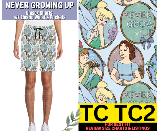 Never Growing Up Unisex Shorts