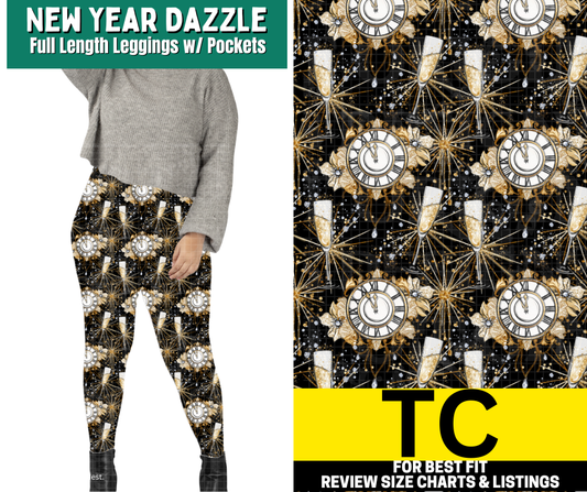 New Year Dazzle Full Length Leggings w/ Pockets