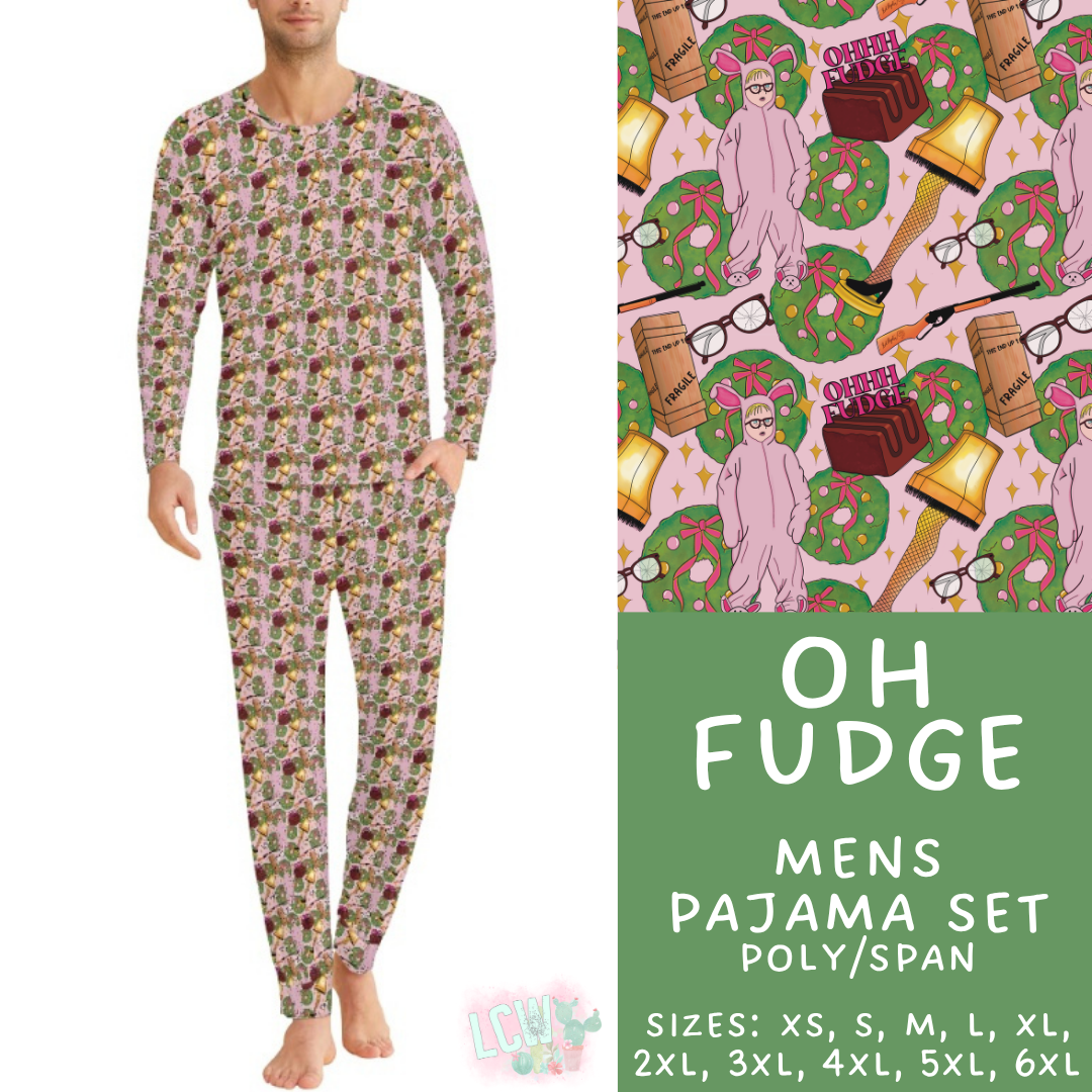 Batch #584 - Christmas Family Pajamas - Closes 9/11 - ETA mid Nov - Oh Fudge Men's Pajama Set