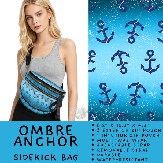 Batch #604 - Sidekick Bag 3 - Closes 10/26 - ETA mid/late Dec - Ombre Anchor Sidekick Bag