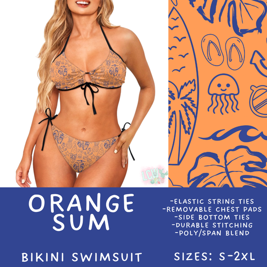 Batch #543 - Pool Party 2 - Closes 6/15 - ETA early/mid August - Orange Sum Women's 2 Piece Bikini