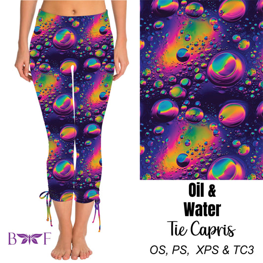 Oil & Water Side Tie Capris