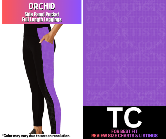 Orchid Side Panel Pocket Full Length Leggings