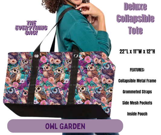 Owl Garden Collapsible Tote
