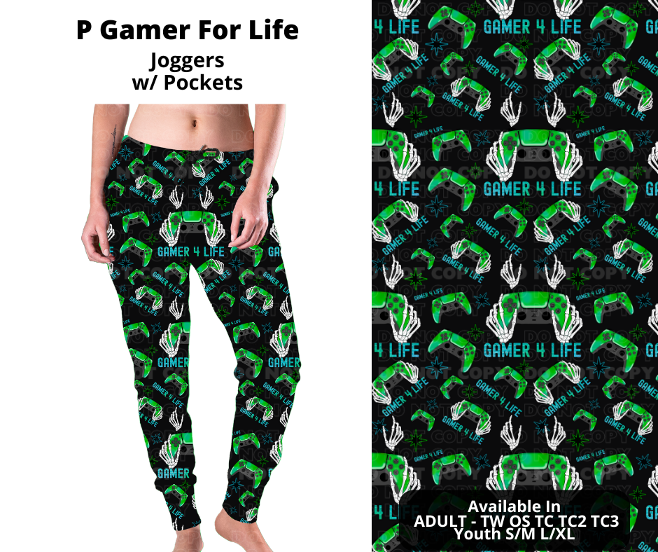 Preorder! Closes 11/27. ETA Feb. P Gamer For Life Joggers