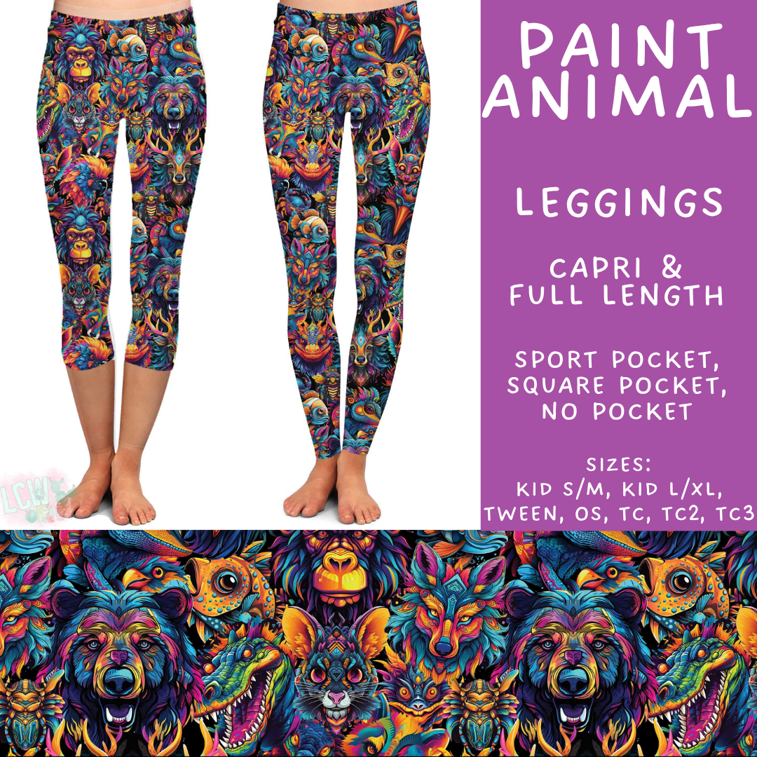Batch #534 - April Request Run - Closes 5/25 - ETA late July - Paint Animal Full and Capri Length Leggings