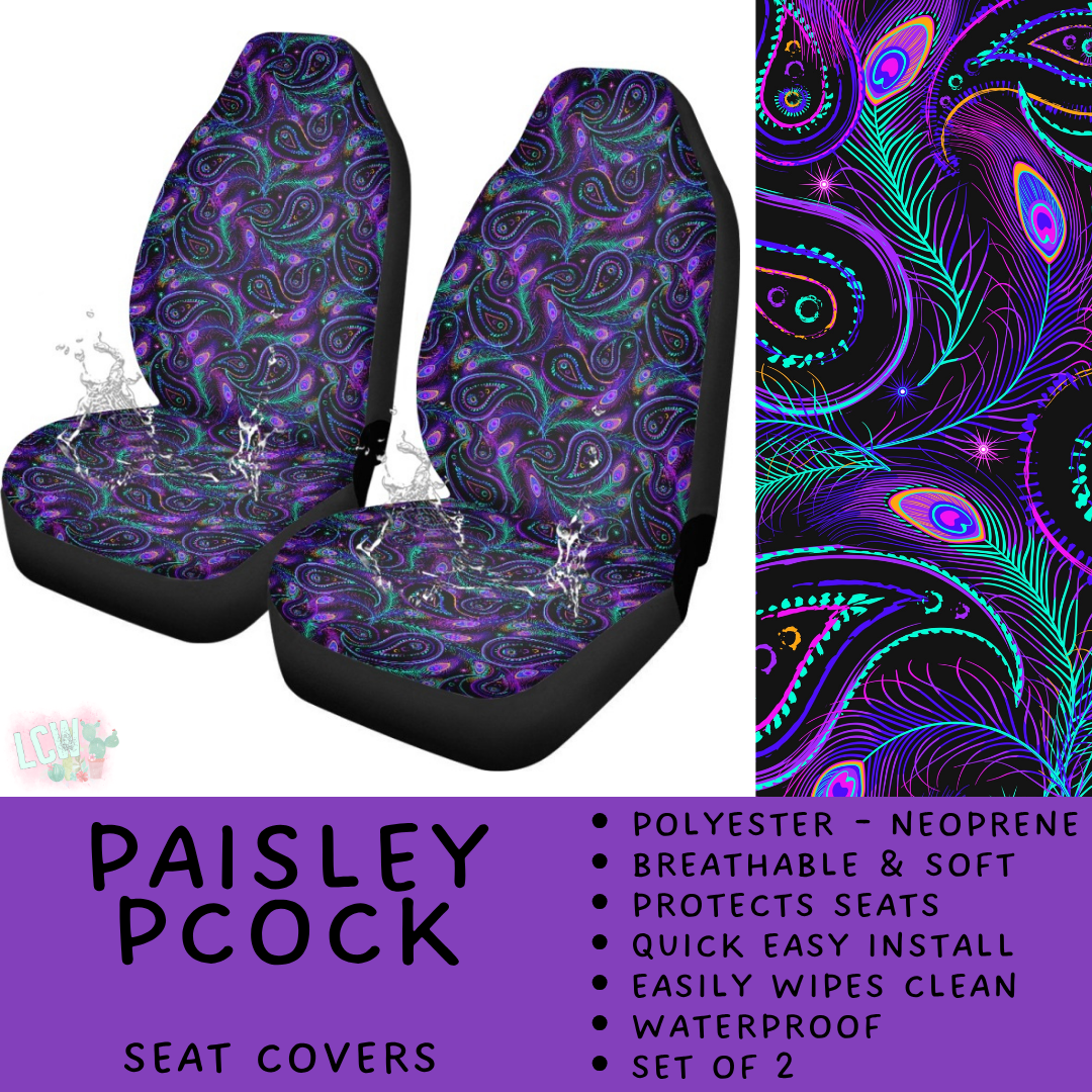 Batch #554 - Car Accessories 3 - Closes 7/10 - ETA early/mid Sept - Paisley PCock Vehicle Seat Covers