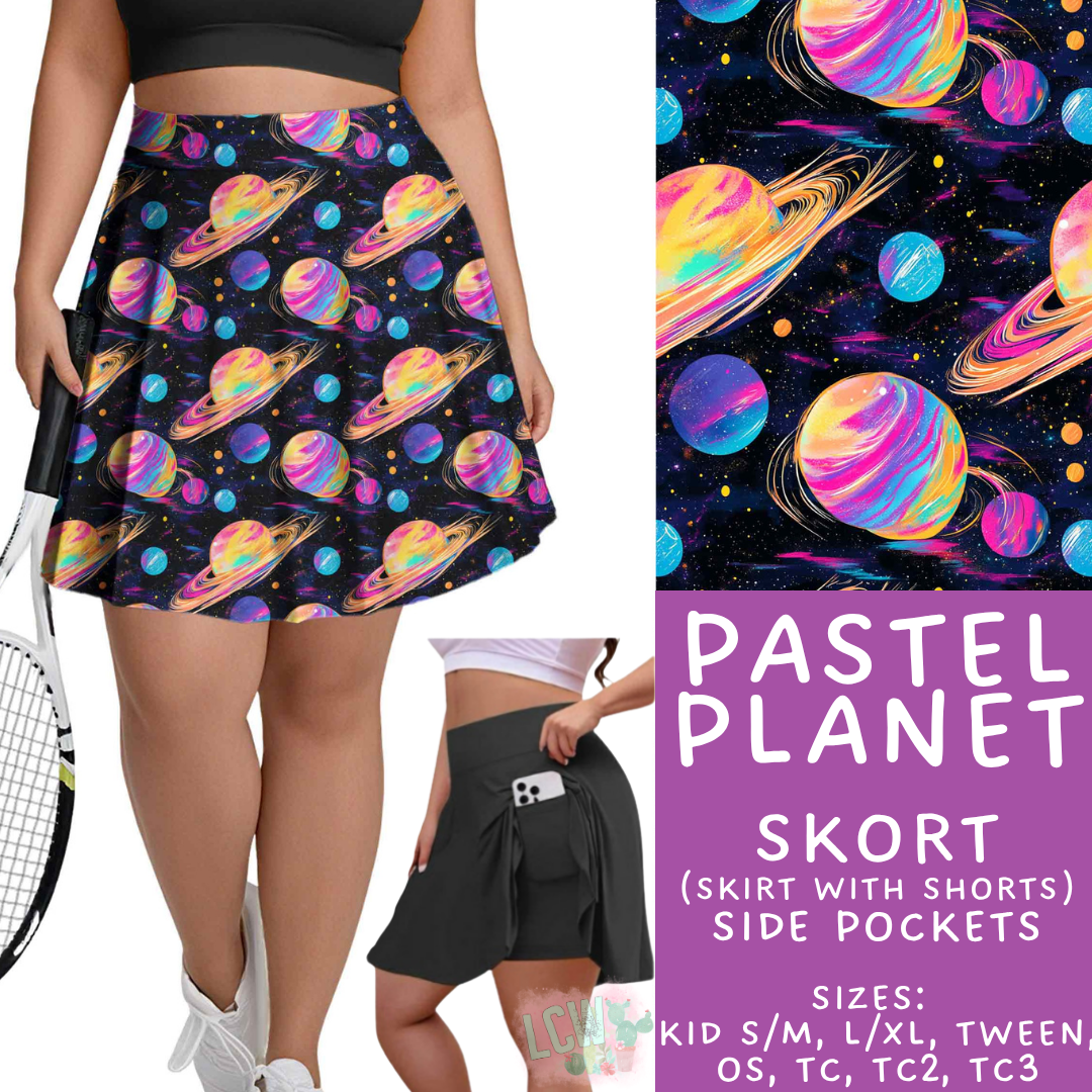 Batch #534 - April Request Run - Closes 5/25 - ETA late July - Pastel Planet Skort