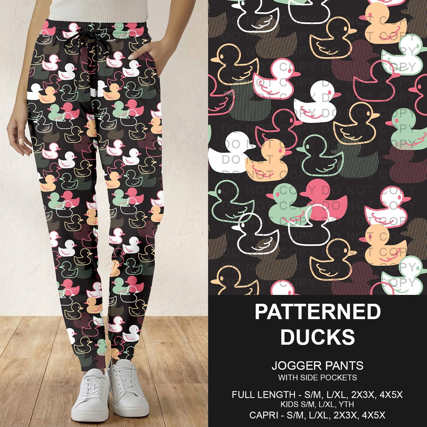 B293 - Preorder Patterned Ducks Joggers (Closes 5/31. ETA: early Aug.)
