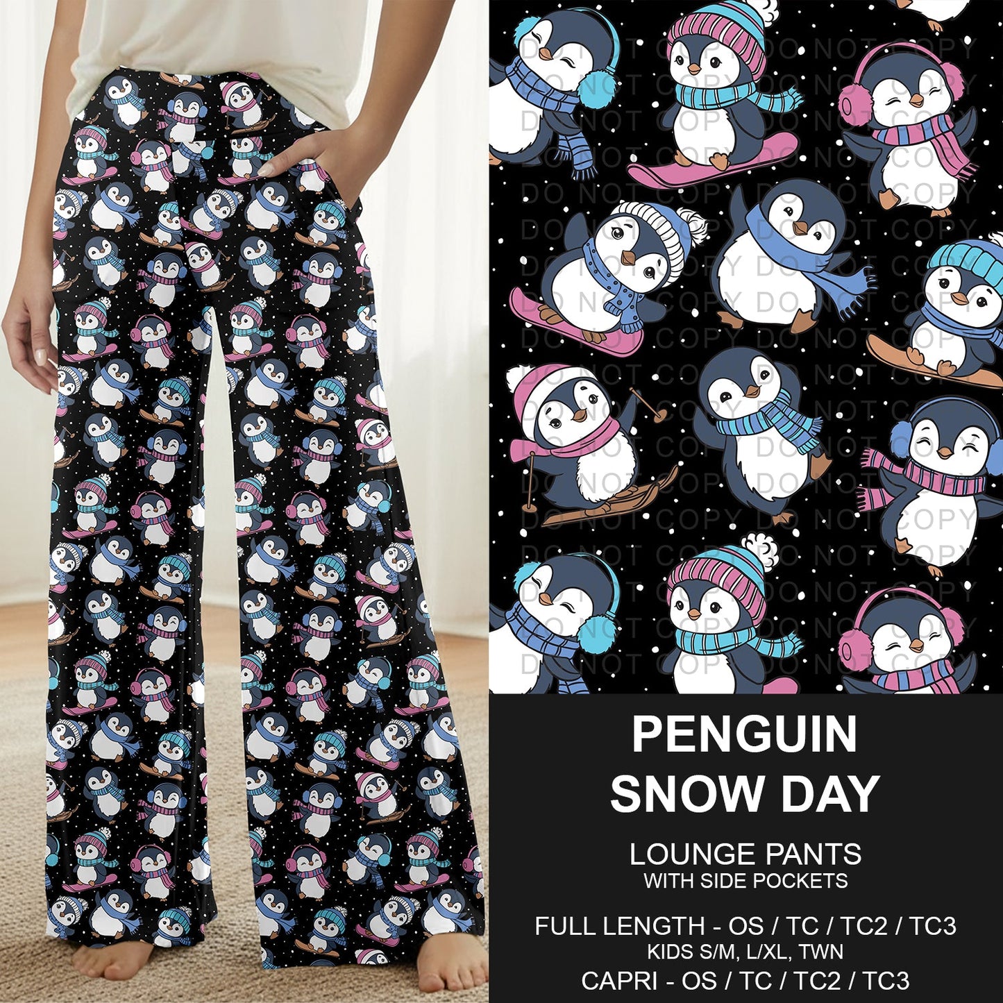 B317 - Preorder Penguin Snow Day Lounge Pants (Closes 10/18. ETA: late Dec.)