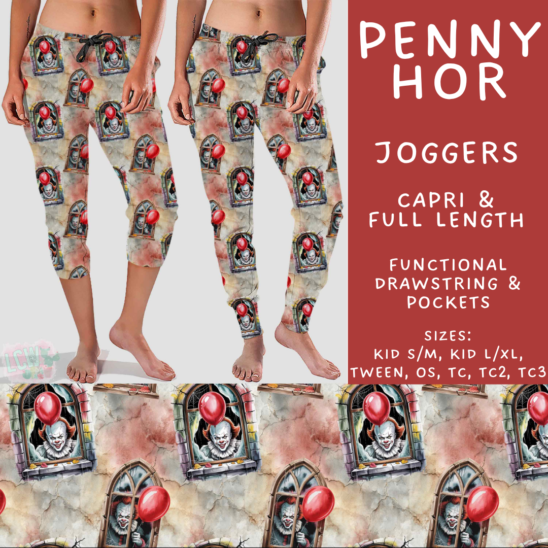 Batch #571 - Horror Windows - Closes 8/17 - ETA mid Oct - Penny Hor Full and Capri Length Joggers