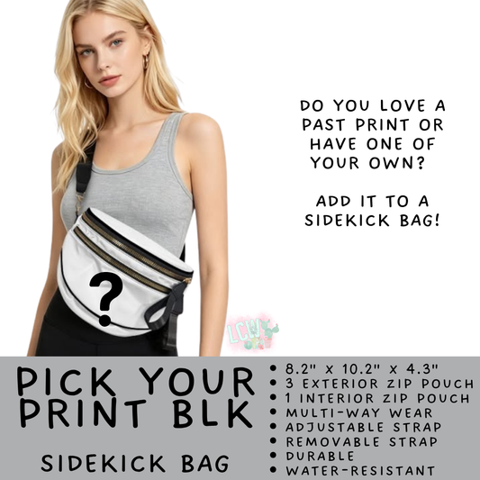 Batch #581 - PYP Football - Closes 9/4 - ETA Early Nov - Pick Your Print Blk Sidekick Bag