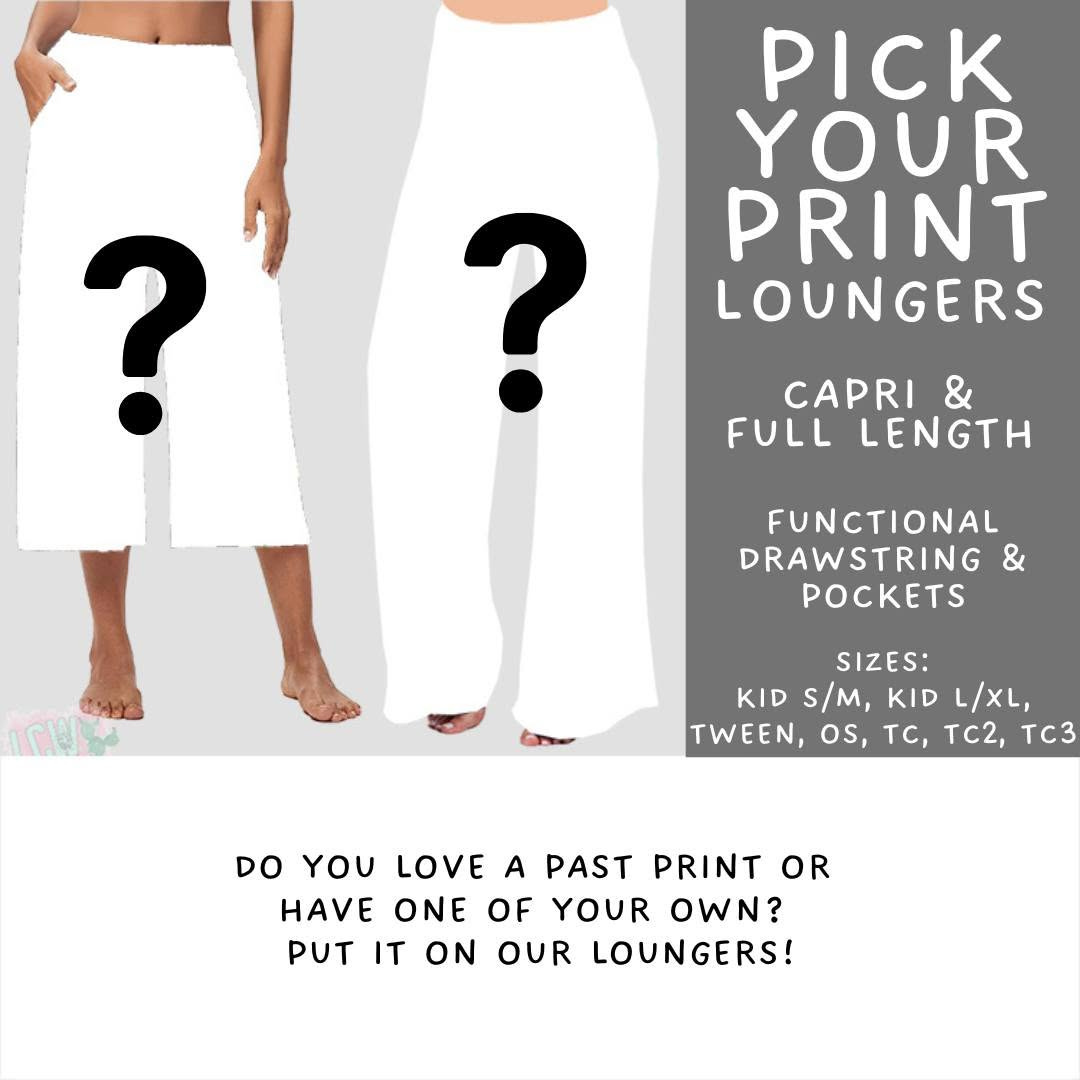 Batch #566 - Halloween 5 - Closes 8/7 - ETA early October - Pick Your Print Capri and Full Length Loungers
