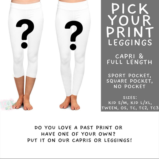 Batch #568 - Halloween Spooky Sets 3 - Closes 8/12 - ETA early October - Pick Your Print Full and Capri Length Leggings