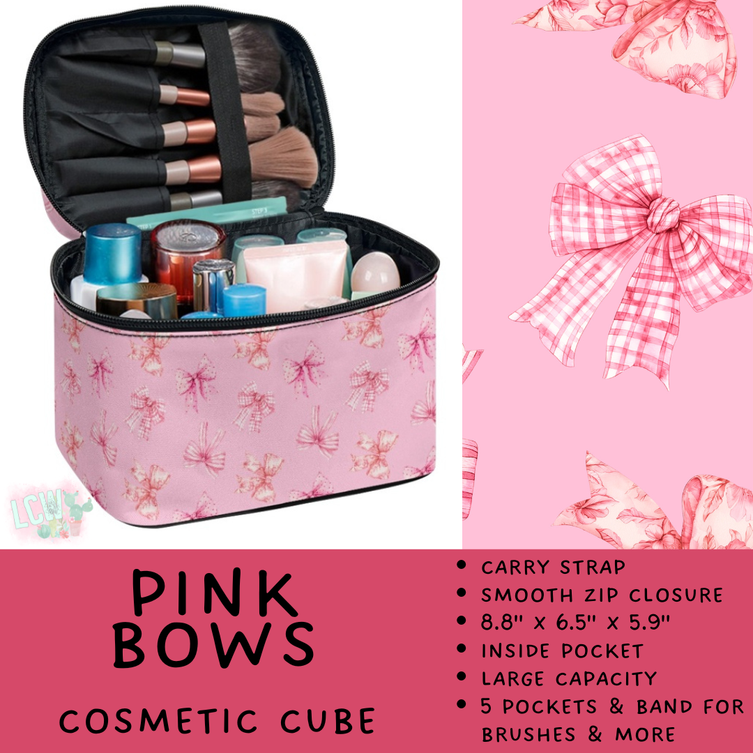 Batch #559 - Cosmetic Cube Collection - Closes 7/22- ETA late Sept - Pink Bows Cosmetic Cube