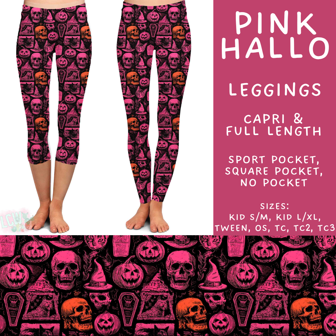Batch #560 - Halloween 4 - Closes 7/26 - ETA late Sept - Pink Hallo Full and Capri Length Leggings