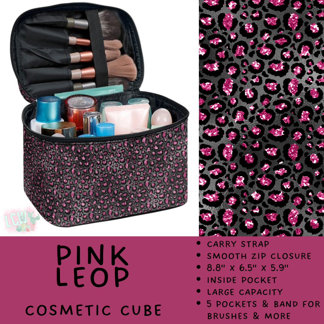 Batch #559 - Cosmetic Cube Collection - Closes 7/22- ETA late Sept - Pink Leop Cosmetic Cube