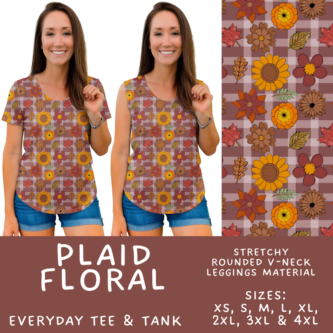 Batch #575 - Fun Run 26 - Closes 8/26 - ETA late October - Plaid Floral Everyday Tank & Tee