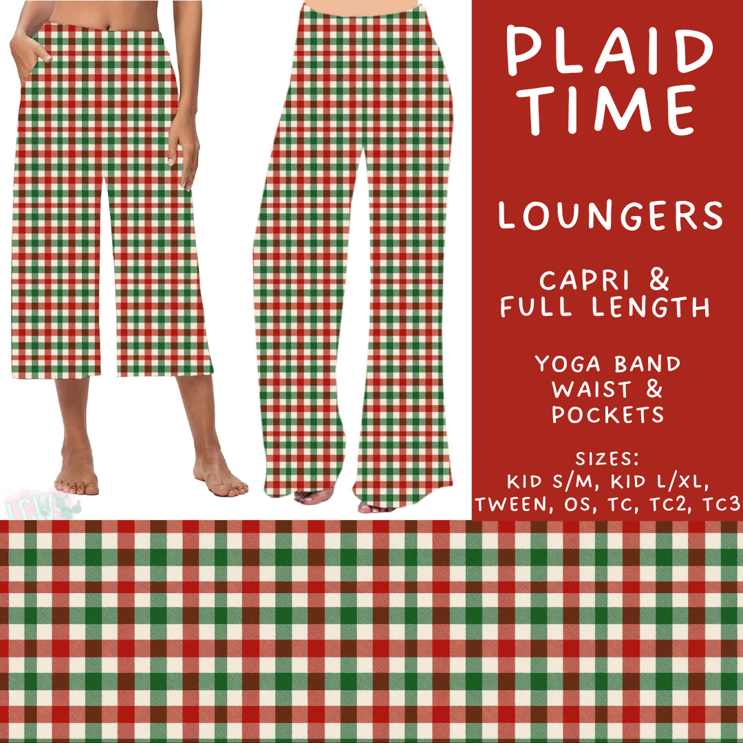 Batch #600 - Jingle all the Way 2 - Closes 10/19 - ETA early/mid Dec - Plaid Time Capri and Full Length Loungers