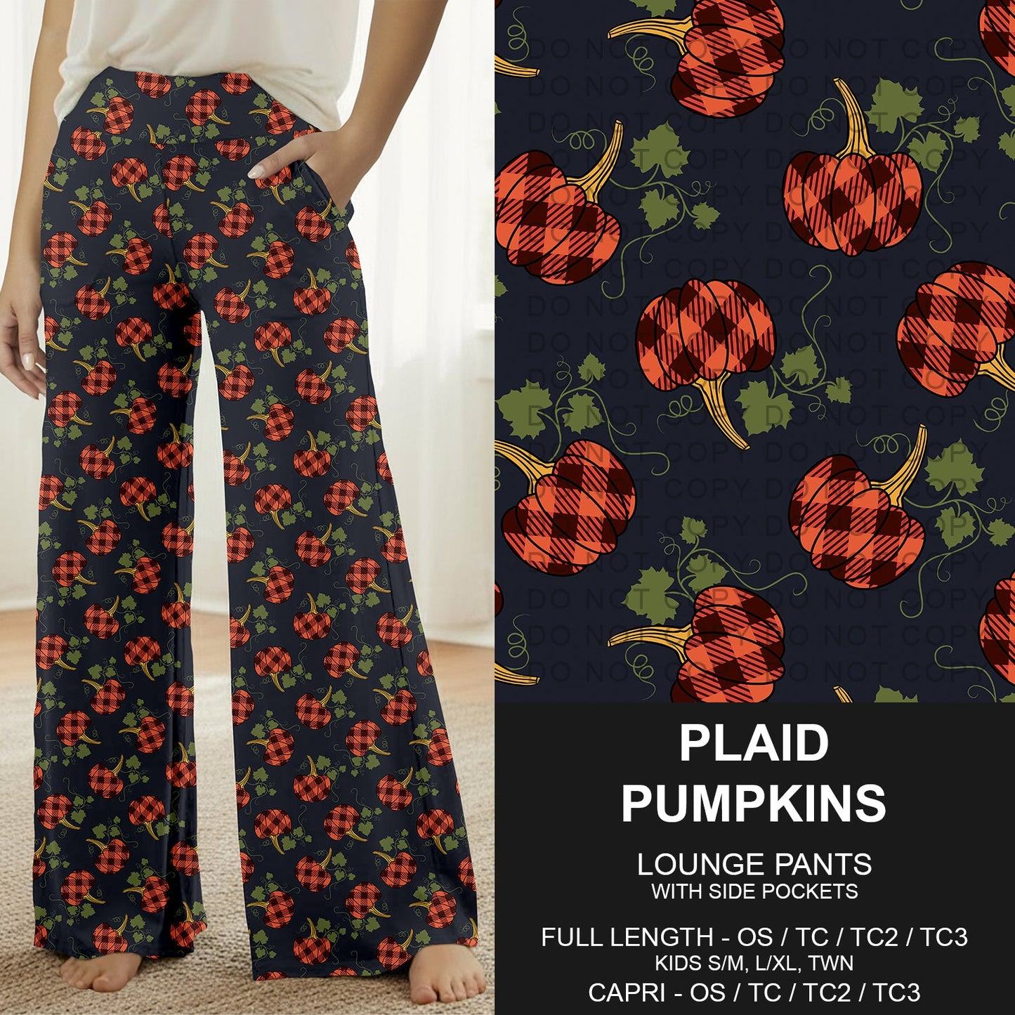 B299 - Preorder Plaid Pumpkins Lounge Pants (Closes 7/12. ETA: mid Sept.)