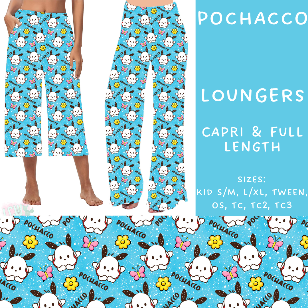 Batch #268 - November Request Run - Closes 1/10 - ETA late March - Pochacco Capri and Full Length Loungers