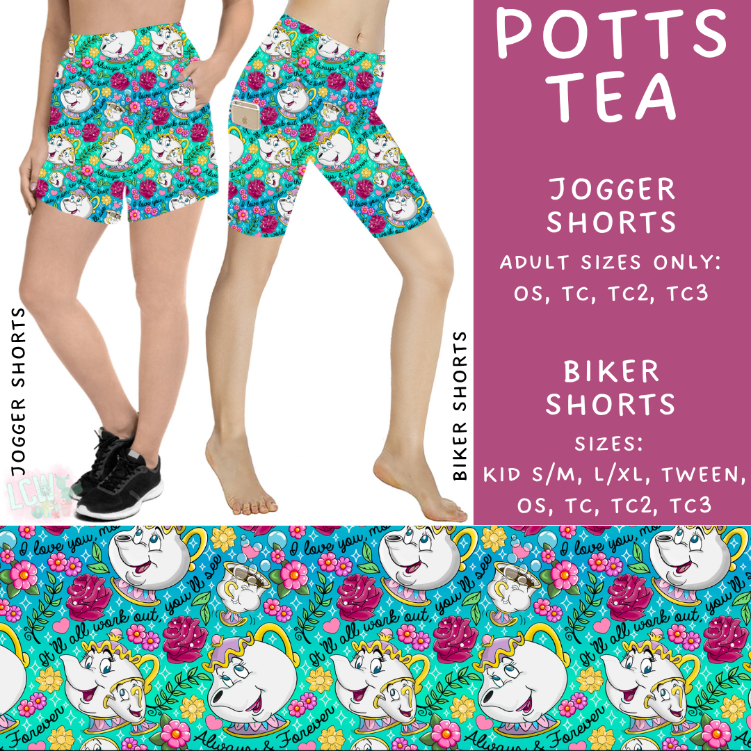 Ready to Ship - Potts Tea Biker Shorts - TC & TC2