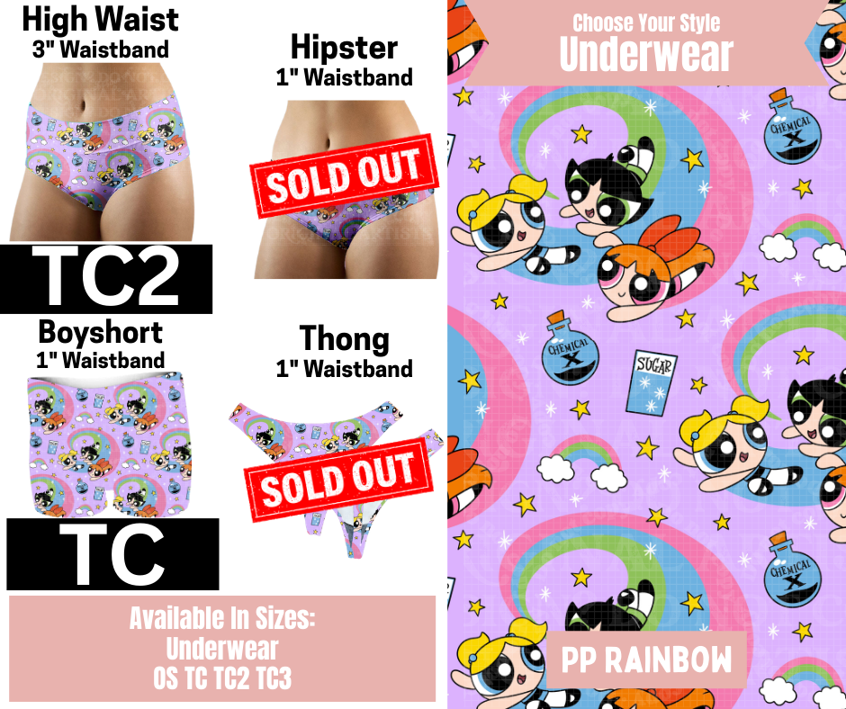 PP Rainbow High Waist, Boyshort Underwear