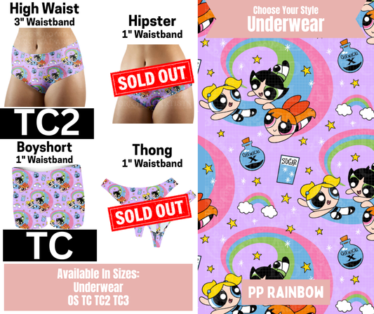 PP Rainbow High Waist, Boyshort Underwear