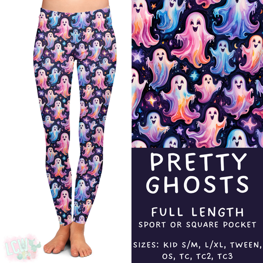 Ready to Ship - Pretty Ghosts Full Length Legging - Sport Pocket TC