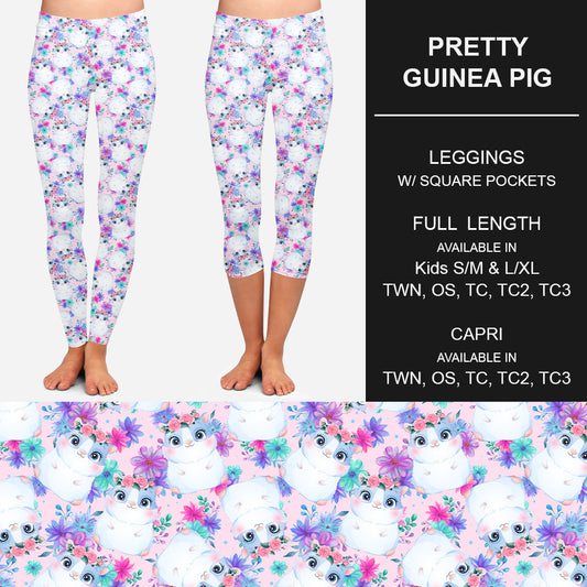 RTS - Pretty Guinea Pig Leggings w/ Pockets