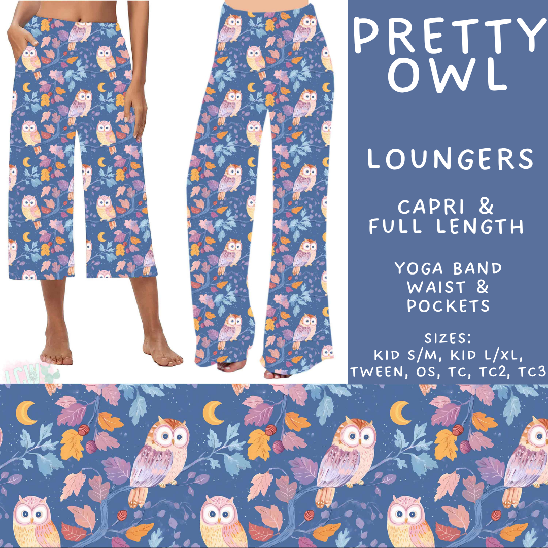 Batch #589 - August Request Run - Closes 9/23 - ETA mid/late Nov - Pretty Owl Capri and Full Length Loungers