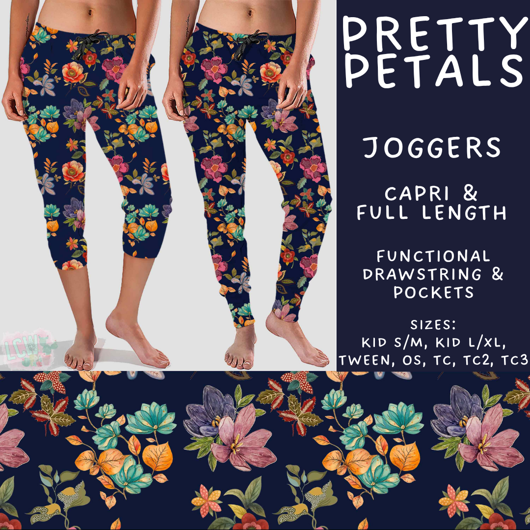 Batch #592 -  Fun Run 27 - Closes 9/30 - ETA late Nov - Pretty Petals Full and Capri Length Joggers