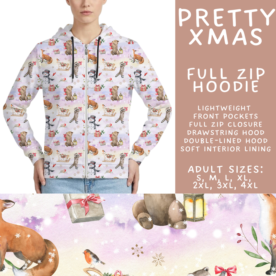 Batch #565 - Christmas in July 2 - Closes 8/5 - ETA early October - Pretty Xmas Full Zip Hoodie