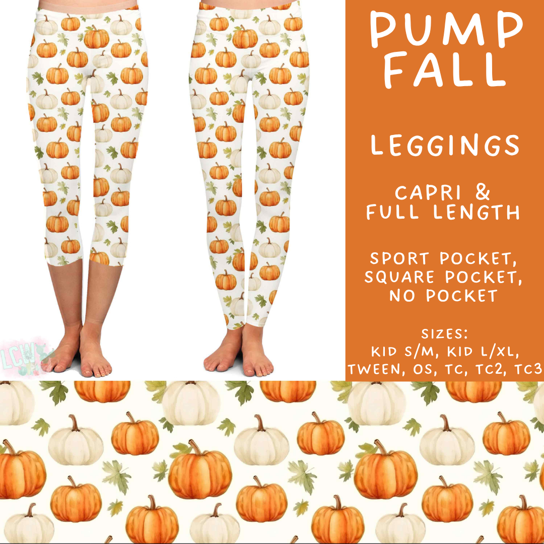 Batch #574 - HalloThanksMas - Closes 8/24 - ETA mid/late October - Pump Fall Full and Capri Length Leggings