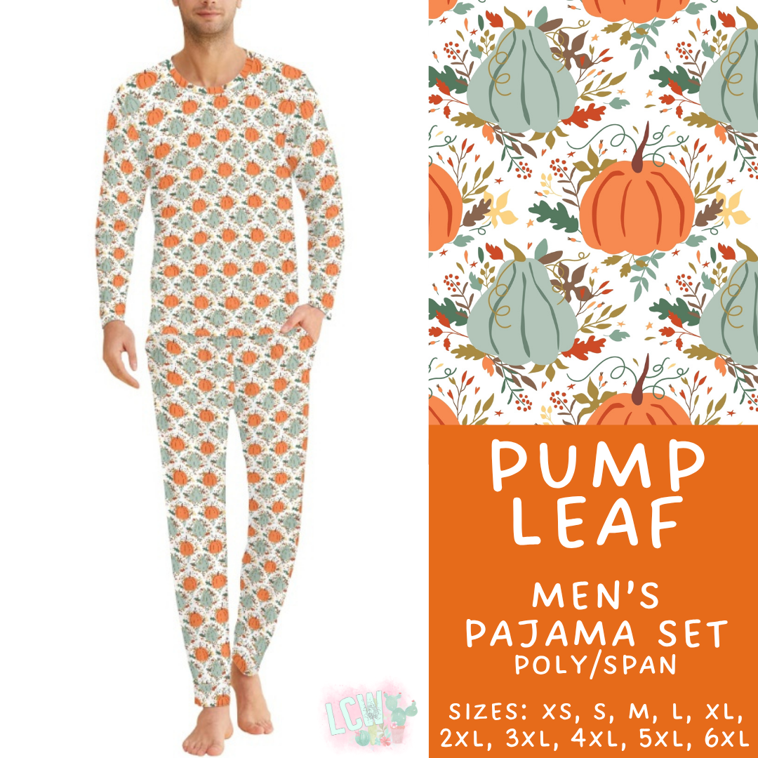 Batch #580 - Fall Family Pajamas 2 - Closes 9/4 - ETA early Nov - Pump Leaf Men's Pajama Set