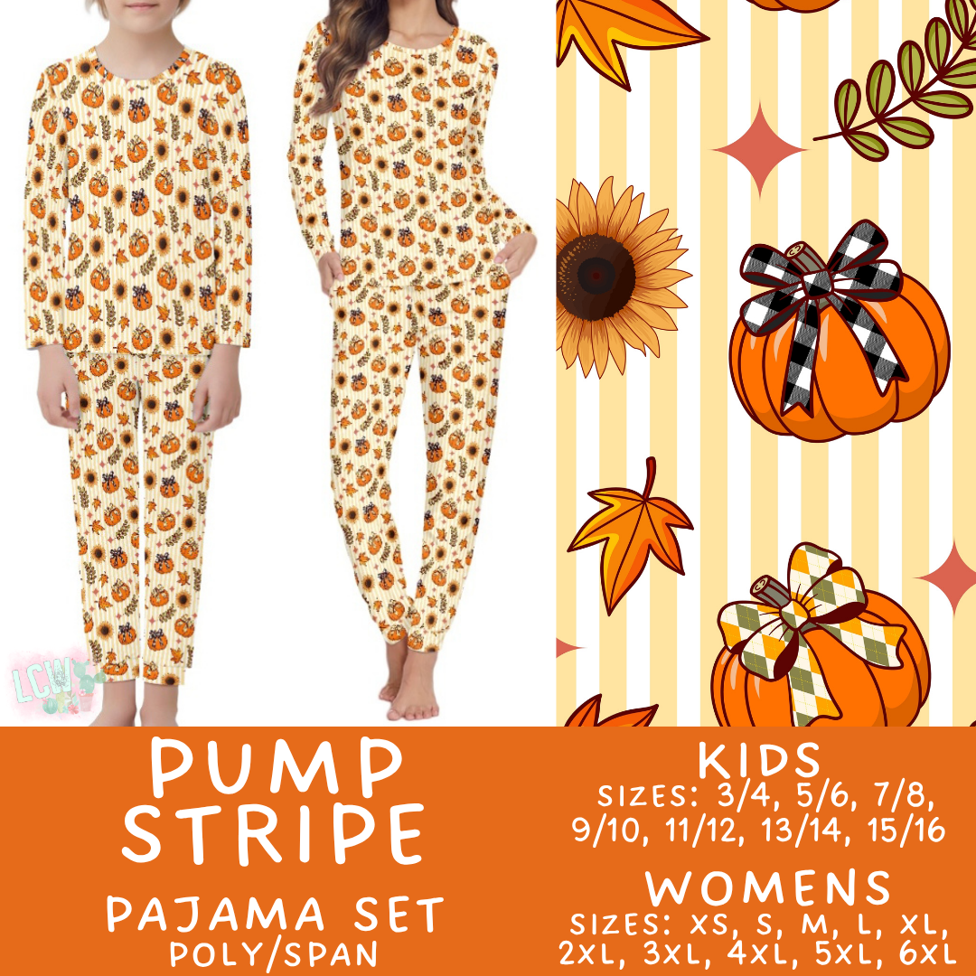 Batch #580 - Fall Family Pajamas 2 - Closes 9/4 - ETA early Nov - Pump Stripe Women's & Kid's Pajama Set