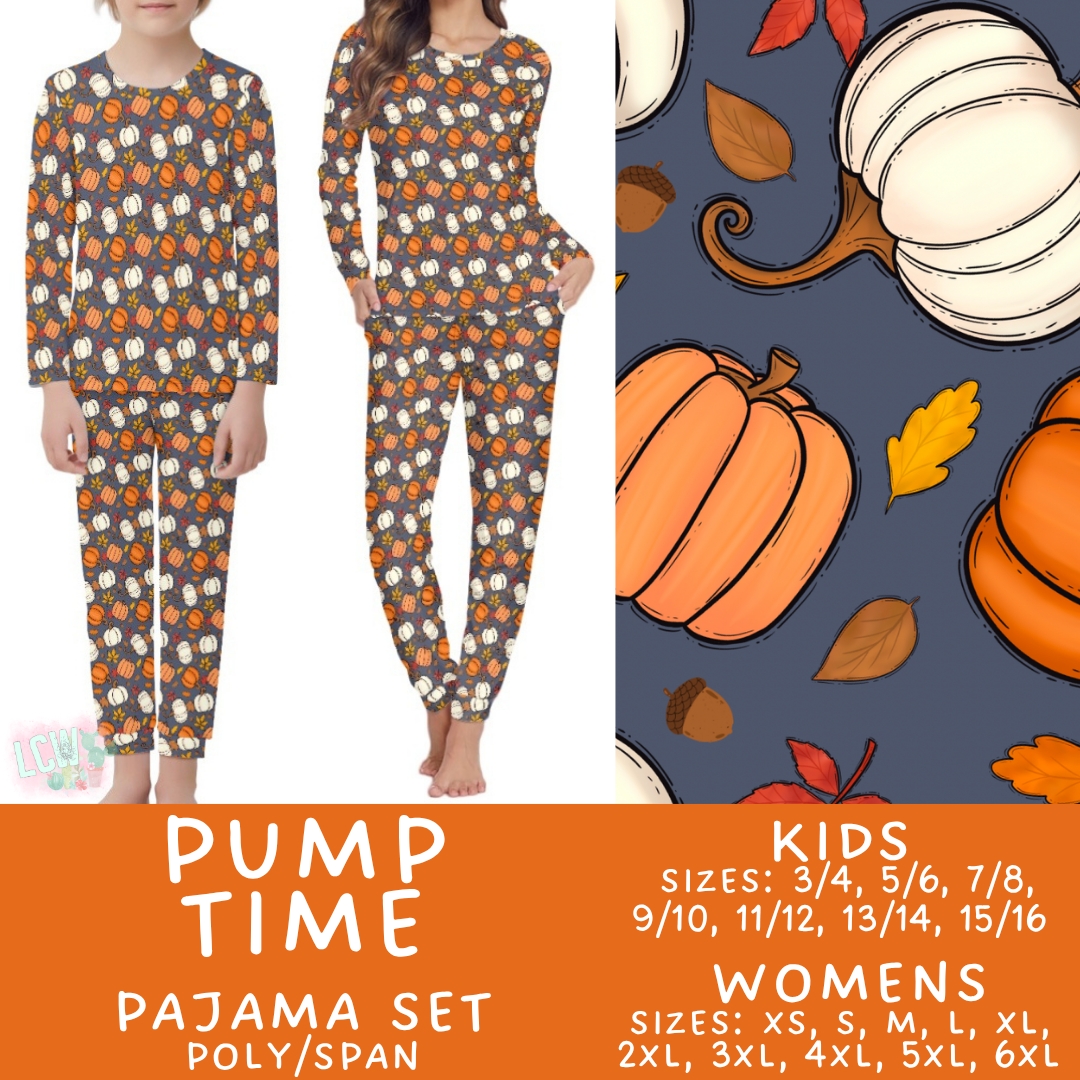 Batch #580 - Fall Family Pajamas 2 - Closes 9/4 - ETA early Nov - Pump Time Women's & Kid's Pajama Set