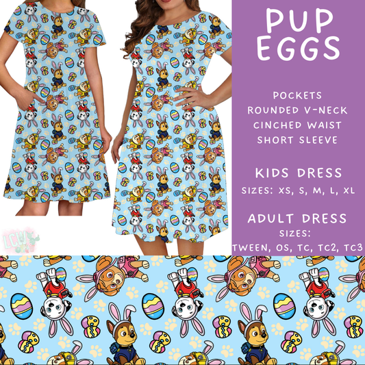 Batch #477 - Magical Character Easter - Closes 1/12 ETA - Early March - Pup Eggs Adult & Kids Dresses