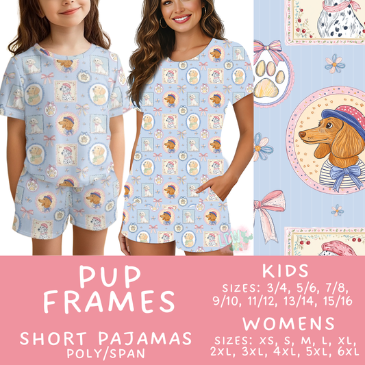Batch #505 - Cozy Collection Pajamas - Closes 3/18 - ETA mid May - Pup Frames Women's & Kid's Short Pajama Set
