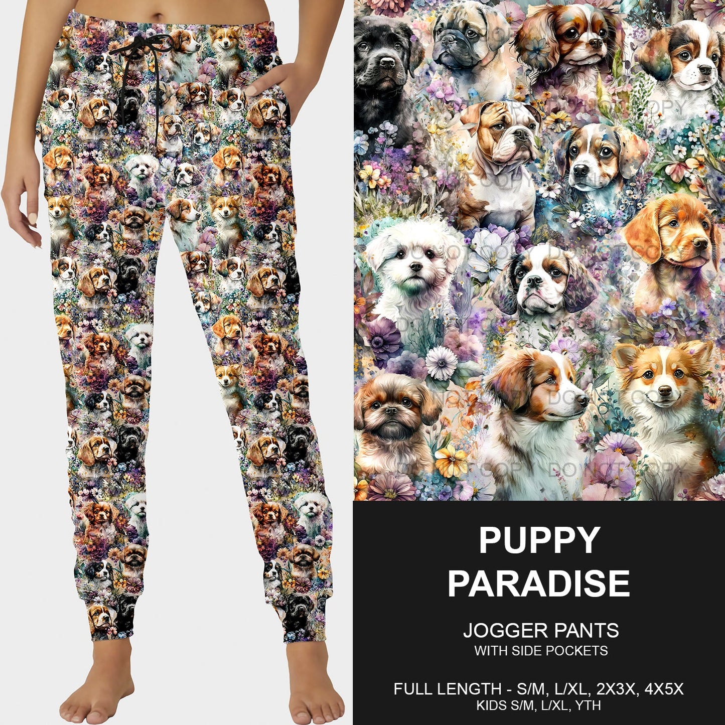 B204 - Preorder Puppy Paradise Joggers (Closes 1/05. ETA late March)