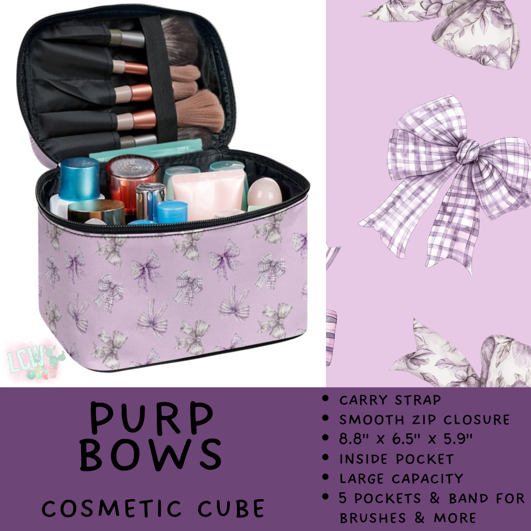 Batch #559 - Cosmetic Cube Collection - Closes 7/22- ETA late Sept - Purp Bows Cosmetic Cube