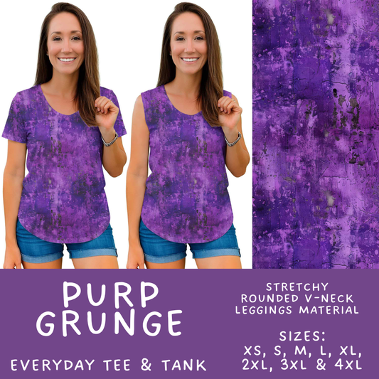 Batch #605 - Mardi Party - Closes 10/28 - ETA late Dec - Purp Grunge Everyday Tank & Tee