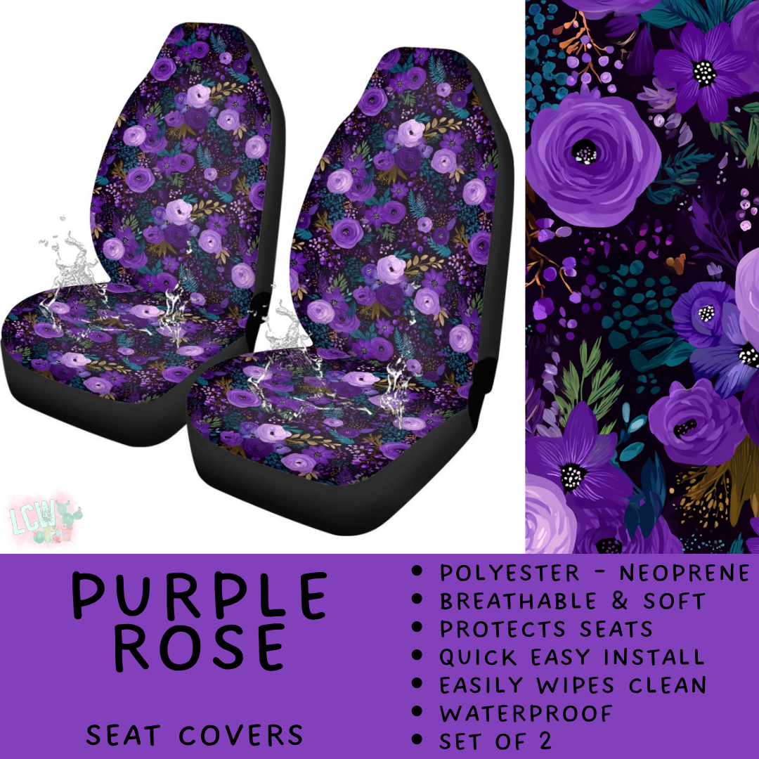 Batch #554 - Car Accessories 3 - Closes 7/10 - ETA early/mid Sept - Purple Rose Vehicle Seat Covers