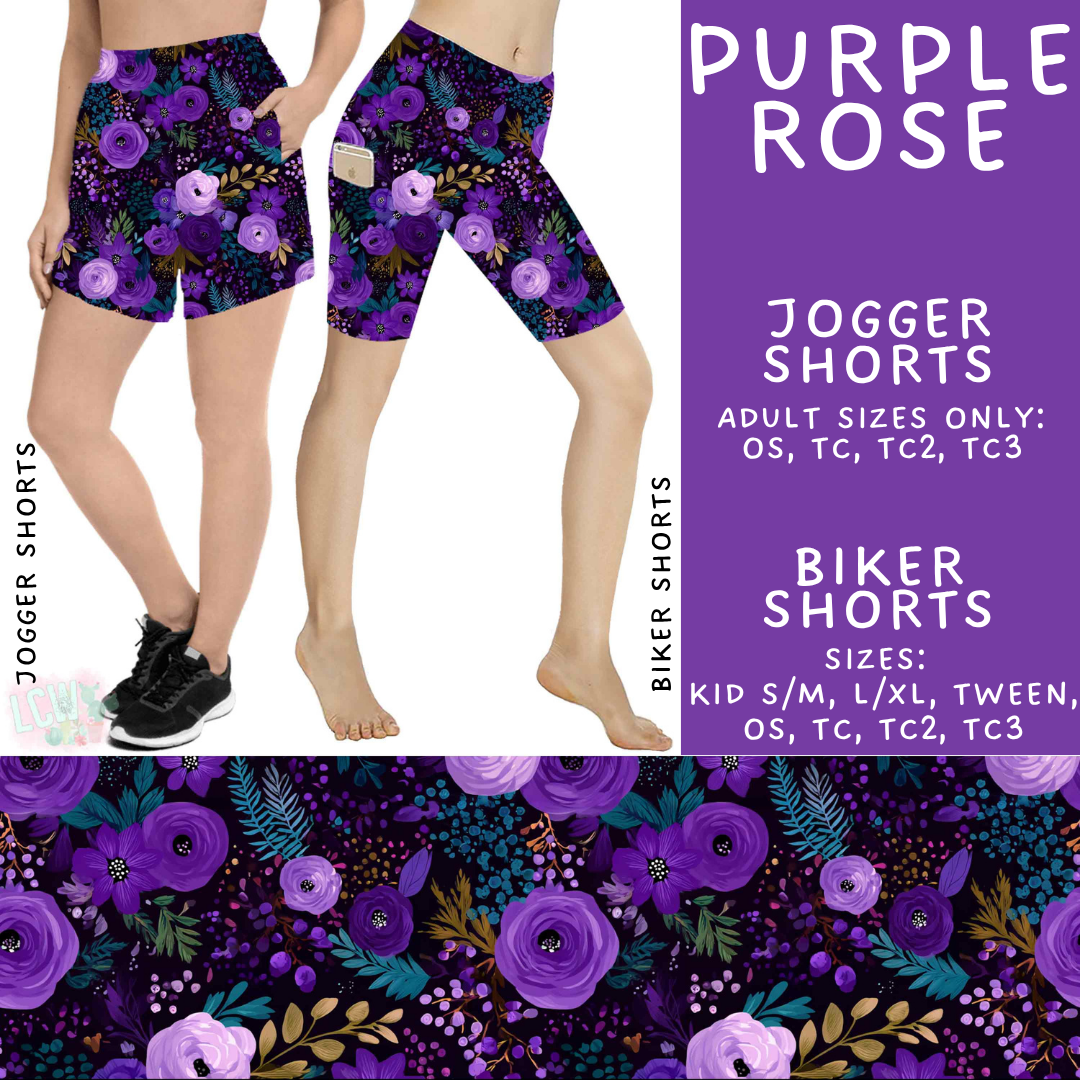 Batch #538 - Fun Run 23 - Closes 6/3 - ETA early August - Purple Rose Biker & Jogger Shorts