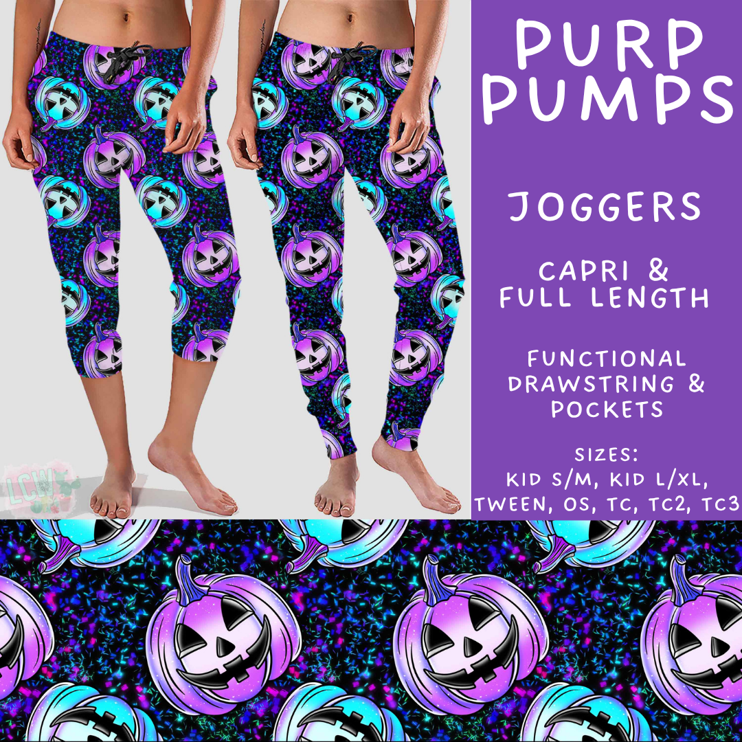 Batch #560 - Halloween 4 - Closes 7/26 - ETA late Sept - Purp Pumps Full and Capri Length Joggers
