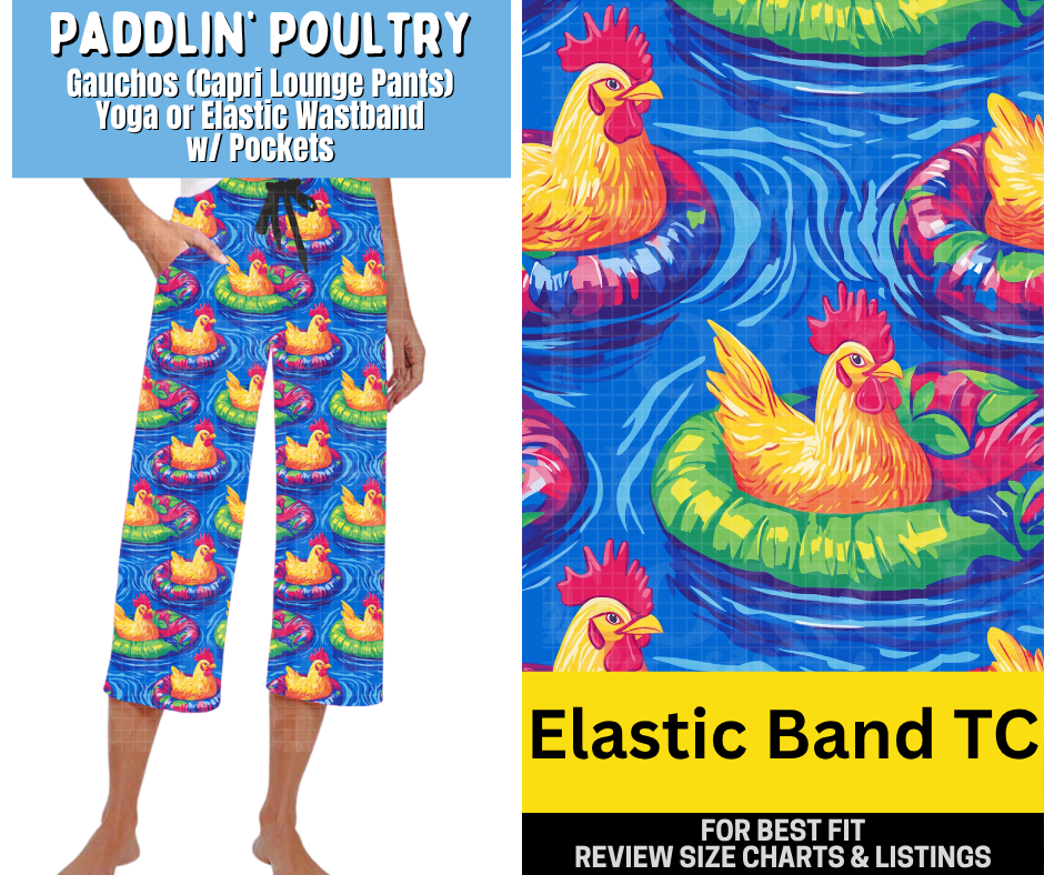 Paddlin' Poultry Capri Gauchos