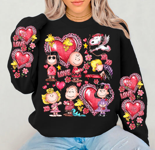 CB LOVE- CREWNECK SWEATSHIRT W/ SLEEVE PRINT