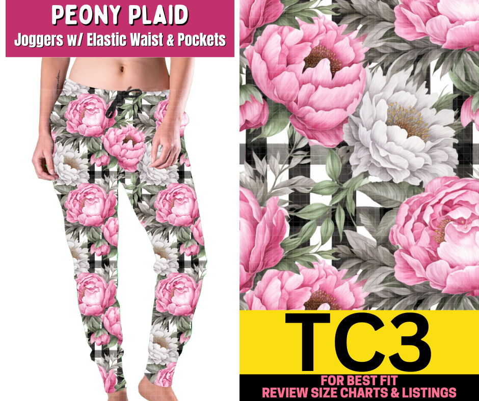 Peony Plaid Joggers